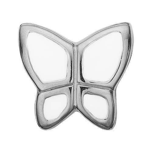 Image of Butterfly White Sterling sølv Charms til sølv og guld armbånd smykke fra Christina Collect